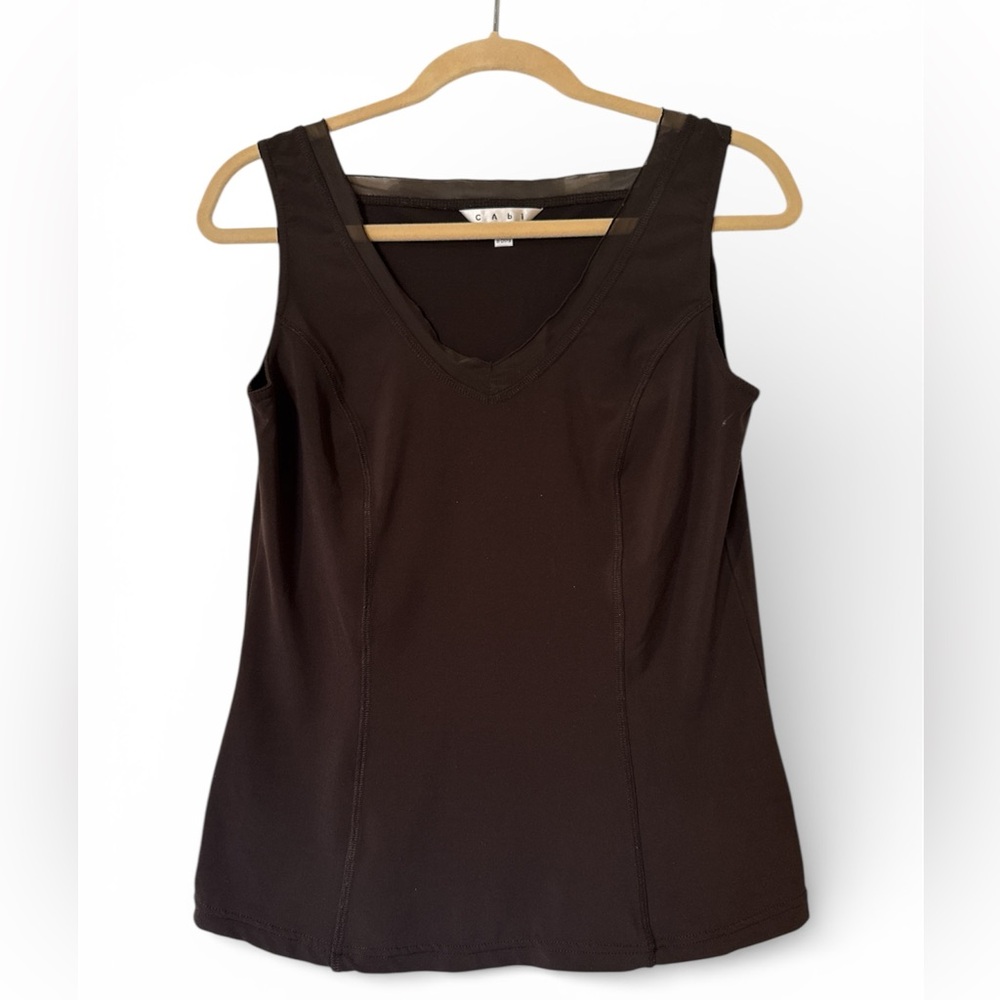 CAbi Brown Sleeveless Stretch Top Size M Style 839